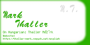 mark thaller business card